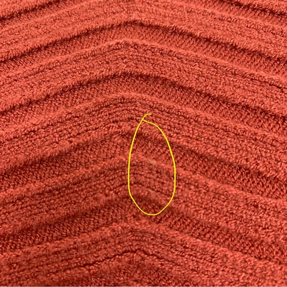 Philosophy Burnt Orange Wide Ribbed Dolman Sleeve Cowl Neck Stretchy Sweater XS - Picture 4 of 16